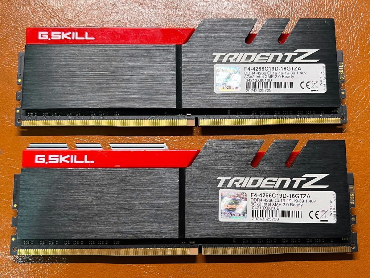 動作確認済み G.SKILL TRIDENT Z DDR4-4266 CL19 16GB KIT (8GBx2) F4-4266C19D-16GTZA_画像2