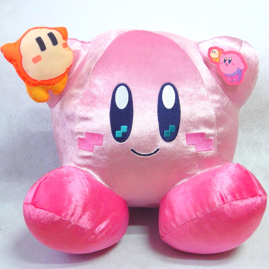 星のカービィ ときめき☆クレーンフィーバー BIGぬいぐるみ [にっこり] ナムコ限定　プライズ品 エスケイジャパン Kirby namco ステッカー_画像1