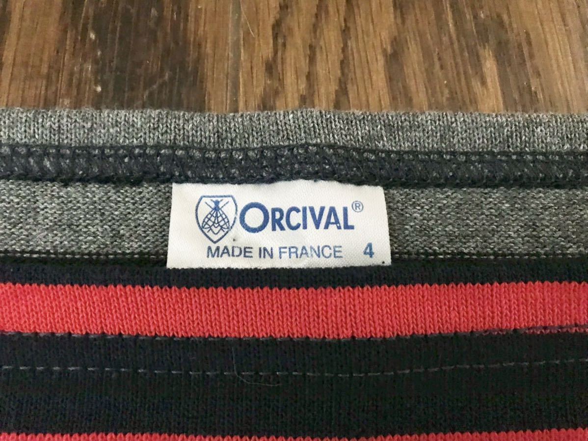 オーシバル ORCIVAL BEAMS別注 クレイジーパターン シャツ バスクシャツ サイズ4_画像3