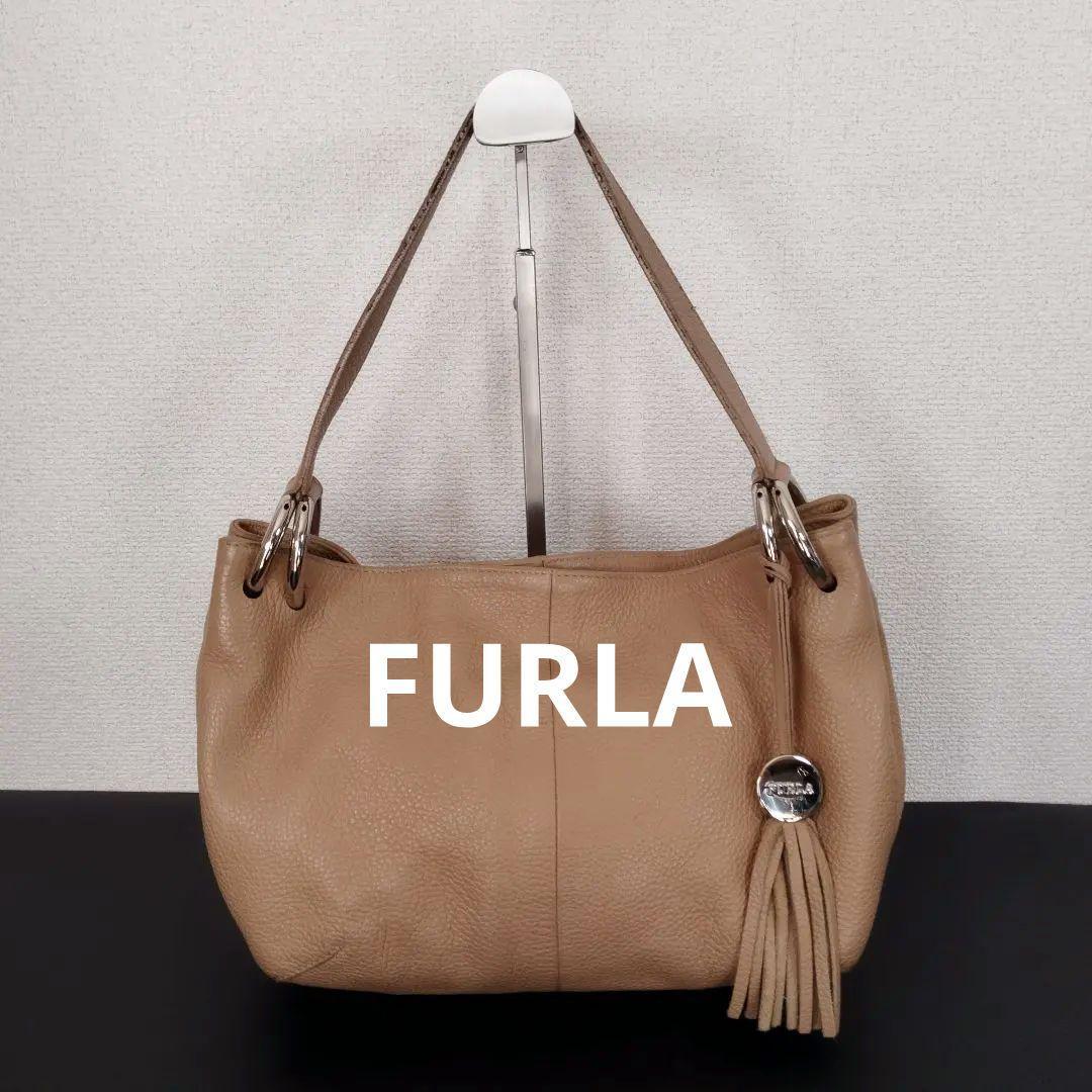 FURLA フルラ レザーバック ベージュ 革鞄の画像1