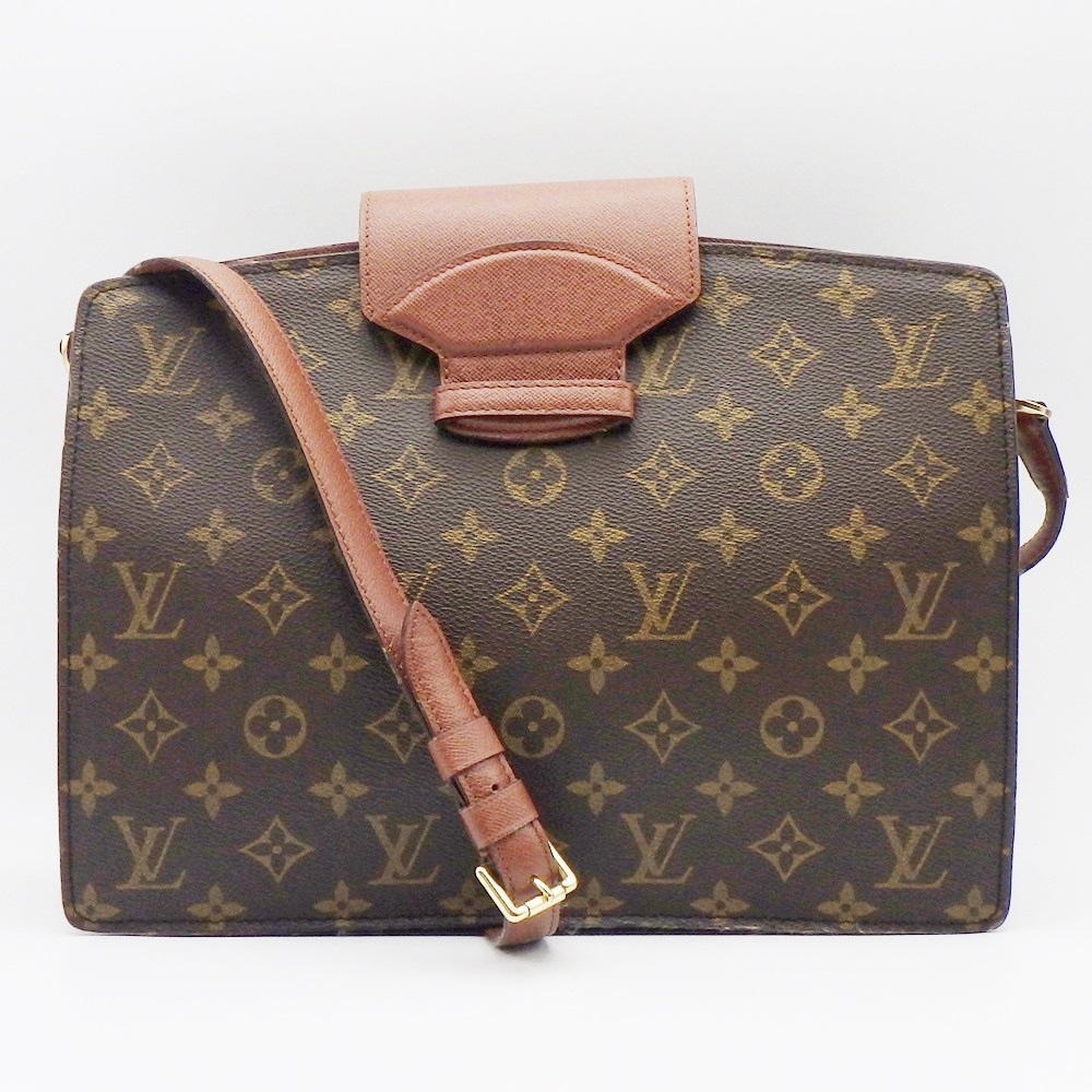 C23-555 【難有】 LOUIS VUITTON ルイヴィトン M51375 クルセル ショルダーバッグ モノグラム マロンブラウン ヴィンテージ 中古 保存袋有