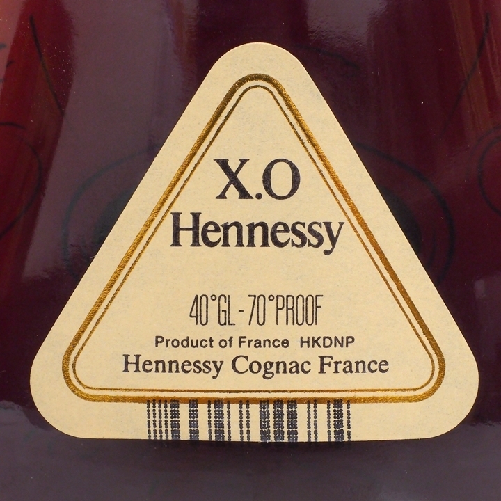 A23-2617【中古品】Hennessy ヘネシーXO COGNAC コニャック 金キャップ クリアボトル 700ml 40％ ブランデー 古酒 箱つきの画像4