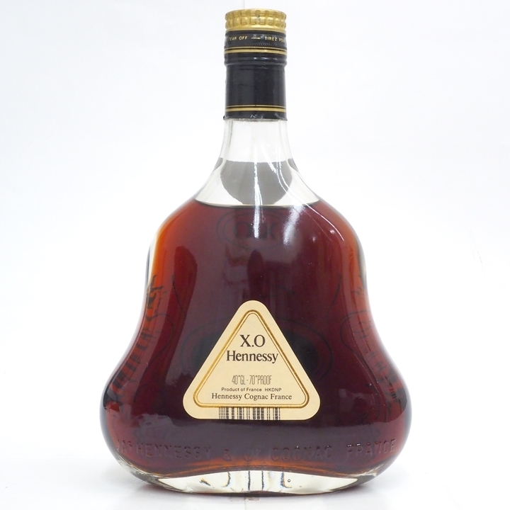A23-2617【中古品】Hennessy ヘネシーXO COGNAC コニャック 金キャップ クリアボトル 700ml 40％ ブランデー 古酒 箱つきの画像3