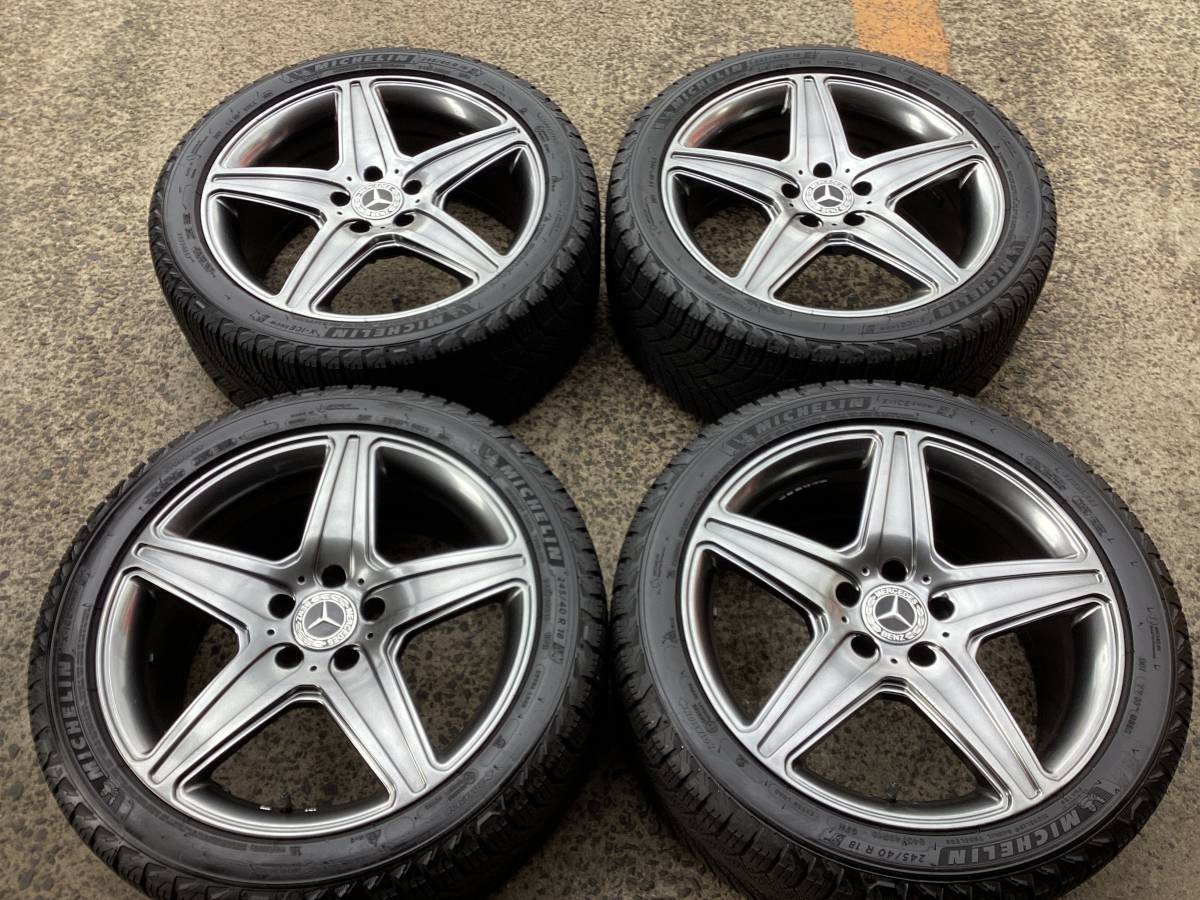 M6714 ベンツ Eクラス W211 CLS C219 等に！ 18インチアルミ＆245/40R18 スタッドレスタイヤ4本セット☆彡_画像1