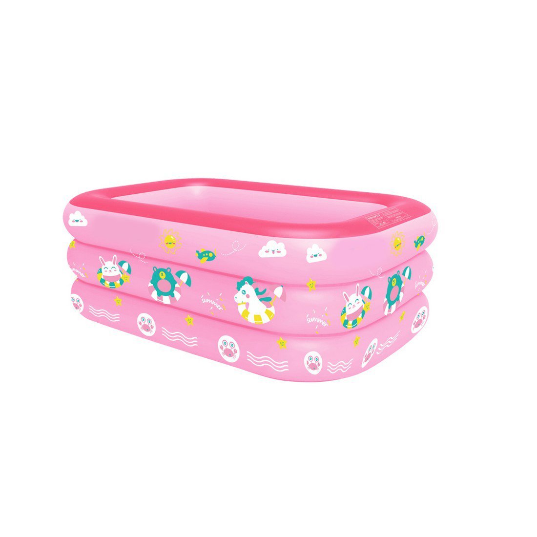  for children pool approximately 130*90*50cm home use vinyl pool heat countermeasure thickness . interior outdoors thickness . leak prevention playing in water . large activity parent . pink 