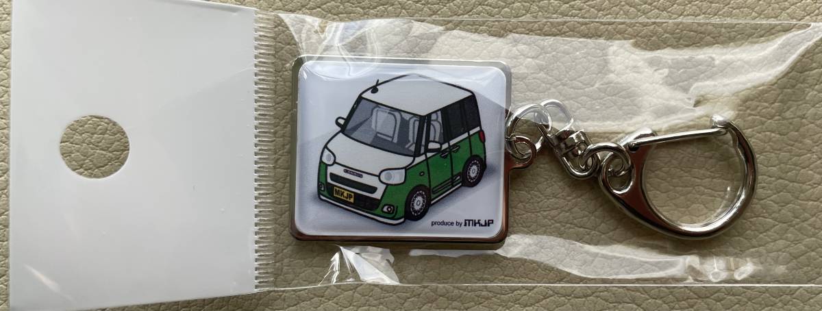  Daihatsu Move canvas key holder ( stripe white / green )