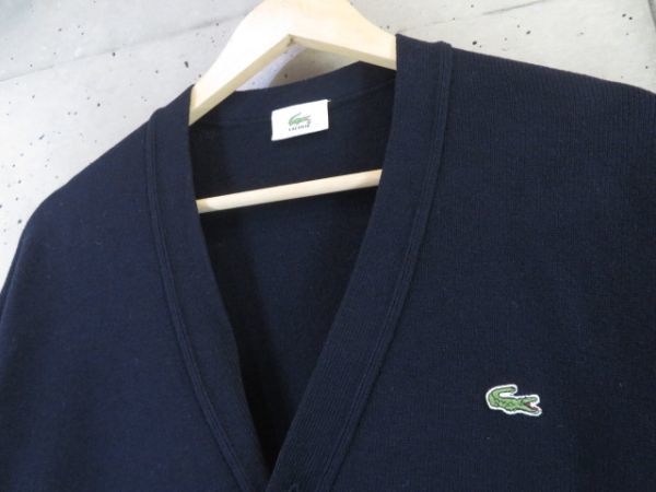 003c55◆お洒落◆訳有◆LACOSTE ラコステ ウールニットカーディガン 160/セーター/ジャケット/ポロシャツ/トラッド/ブルゾン/キッズサイズ_画像2