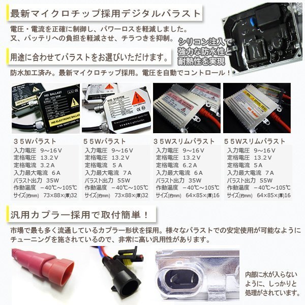 ■1円～HIDキット・H4Hi/Loスライド・55W薄型6000K１カ月保証_画像3