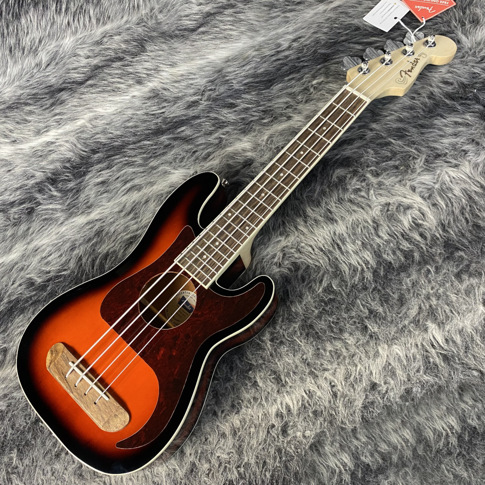 Fender Fullerton Precision Bass Uke Tortoiseshell Pickguard 3 Color Sunburst_画像3