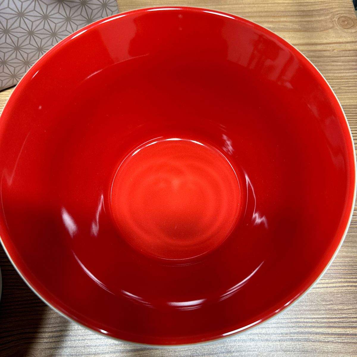 新品未使用 ルクルーゼ Le Creuset ネオ ヌードル ボウル ワガラ コットン 19cm LL インディゴ チェリーレッド