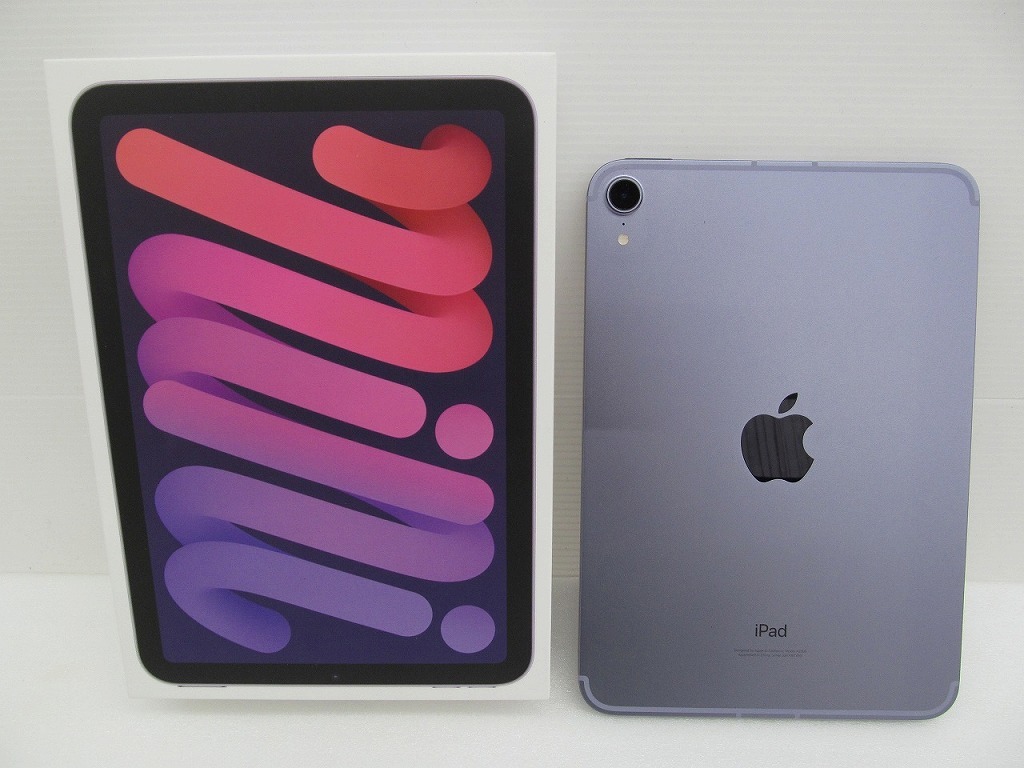 アップル Apple iPad mini 8.3インチ 第6世代 Wi-Fi+Cellular 64GB MK8E3J/A SIMフリー パープル_画像1