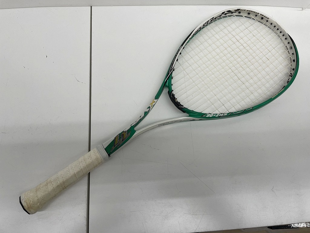 ミズノ MIZUNO 【並品】軟式テニスラケット グリーン ホワイト XYST TT_画像2