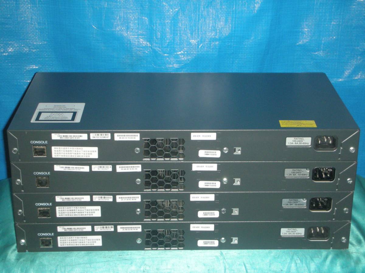 ☆4台セット！Cisco Catalyst2960 Plus SI [WS-C2960+24TC-S]！(#F6-239）「120サイズ」☆ _画像2