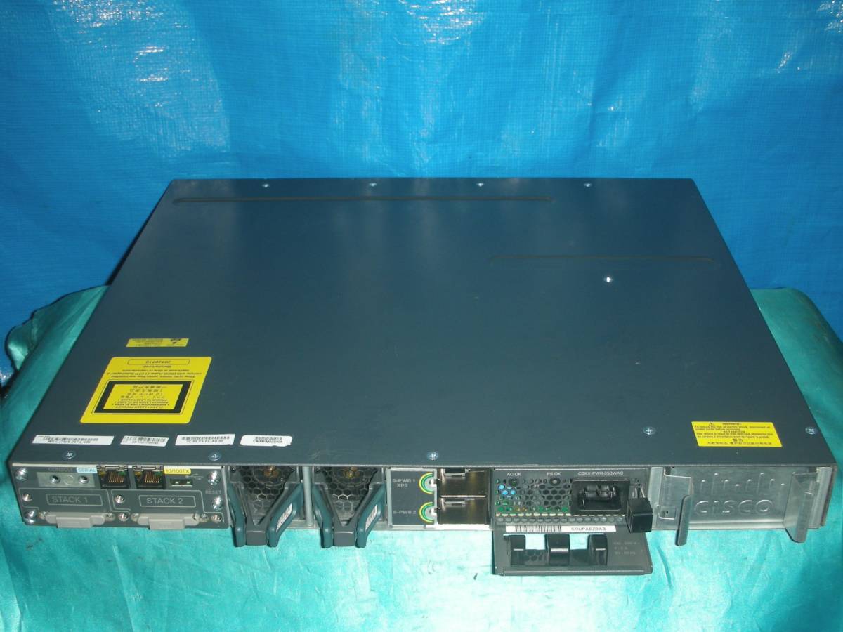 ☆C3KN-NM-10G付き！Cisco Catalyst3750-X [WS-C3750X-24T-L V06]！(#F0-325)「120サイズ」☆_画像2