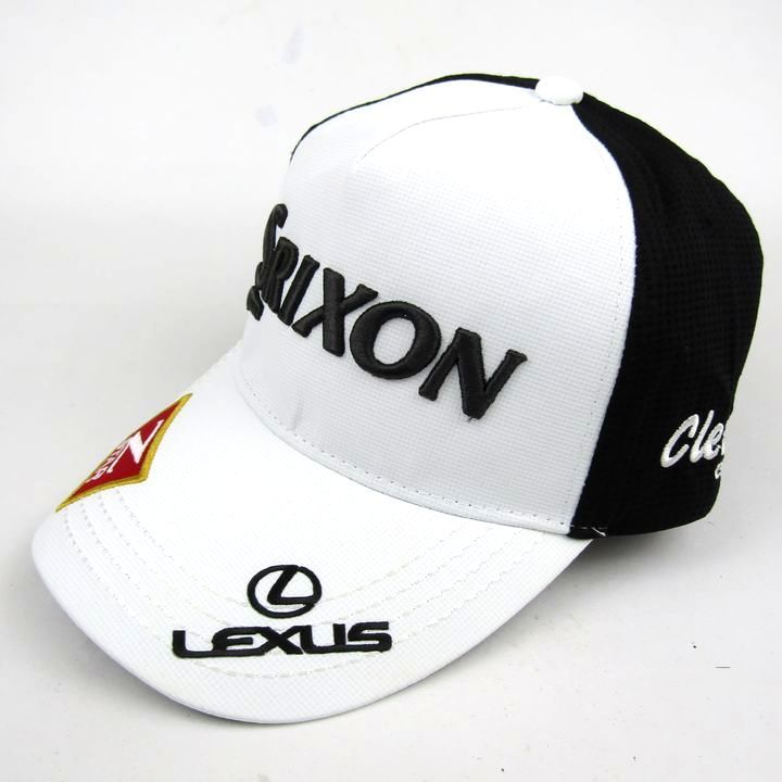 スリクソン キャップ 未使用 メッシュ ゴルフウエア ブランド 帽子 メンズ フリーサイズ ホワイト SRIXON_画像1