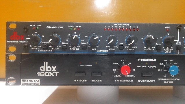 dbx 2ch コンプレッサー リミッター ゲート Compressor Limitter Gate 166XL ＆ 160XT 音響機器 動作良好 A9625_画像3