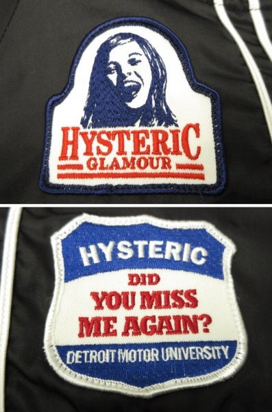 ヒステリックグラマー★ロゴ　ワッペン フード付　ナイロン　ジップ　ジャケット　ブルゾン　フリーサイズ　0103AB02★HYSTERIC GLAMOUR_画像6