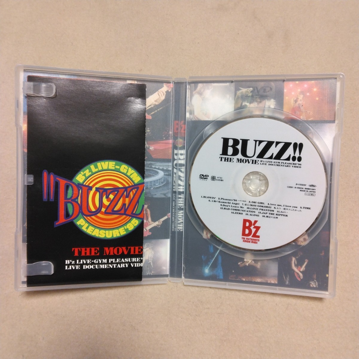 B'z DVD BUZZ!! THE MOVIE ビーズ 稲葉浩志 松本孝弘 再生確認済み_画像1