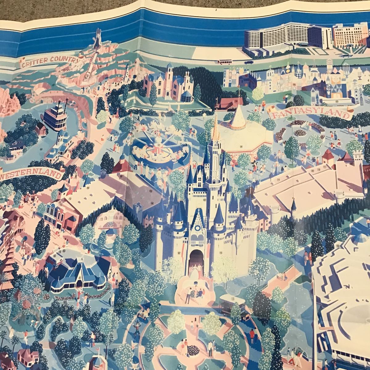 Tokyo Disneyland レトロ マップ ポスター 東京ディズニーランド【ジャンク】_画像8