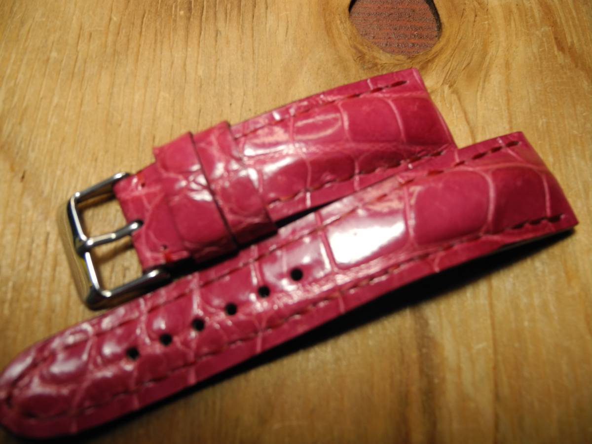 original leather items［ハンドメイド／クロコダイル／22－18／S ］_画像6