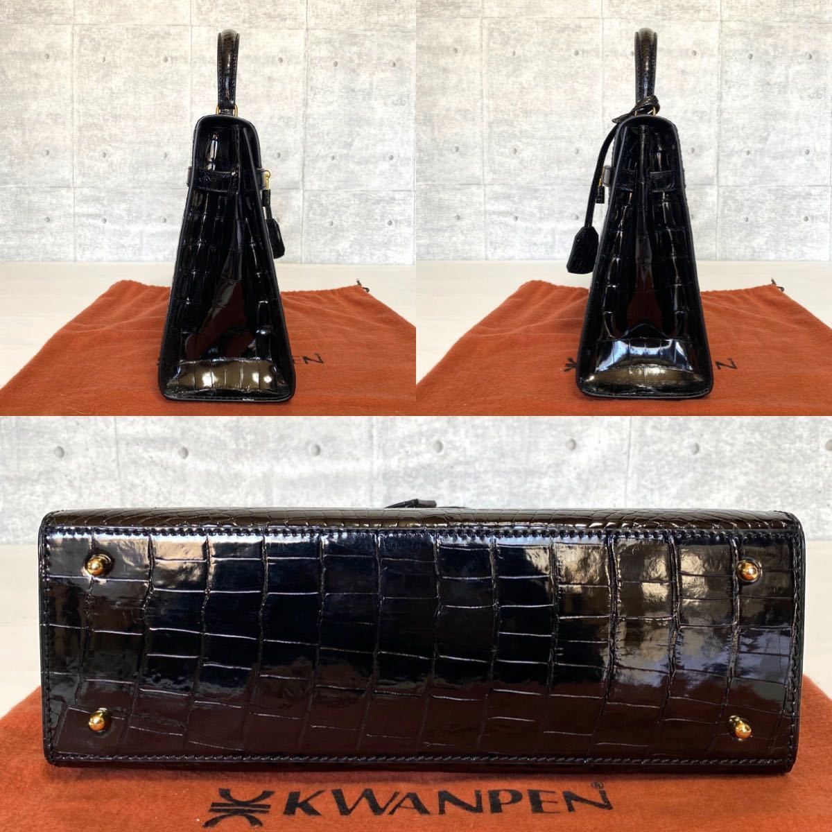 良品 KWANPEN クワンペン 最高級 シャイニングクロコダイル 本革 良品 KWANPEN クワンペン 最高級 シャイニングクロコダイル 本革