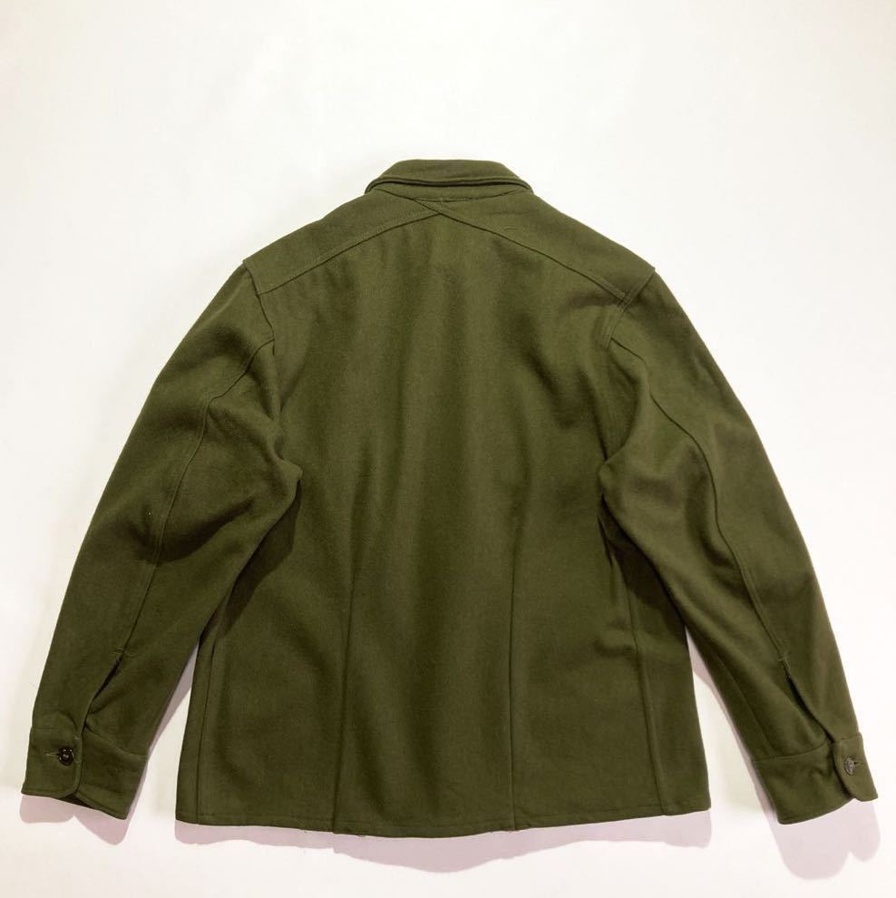 デッドストック☆50s USARMY ウールシャツ M ビンテージ ミリタリー オリーブ カーキ 深緑 米軍実物 USA製 ビッグサイズ_画像2