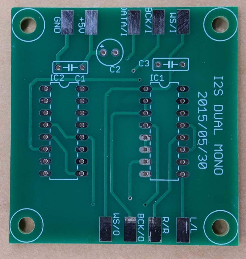 自作ＤＡＣ用　Ｉ２Ｓ　Ｌ/Ｒ分離基板（基板のみ）_画像1