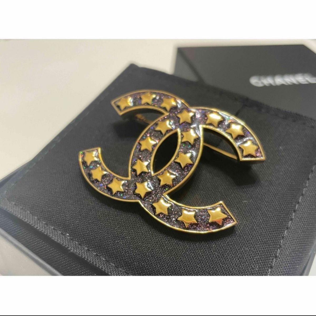 正規品】 CHANEL シャネル ブローチ ココマーク 星 コメット 正規品】 CHANEL シャネル ブローチ ココマーク 星 コメット