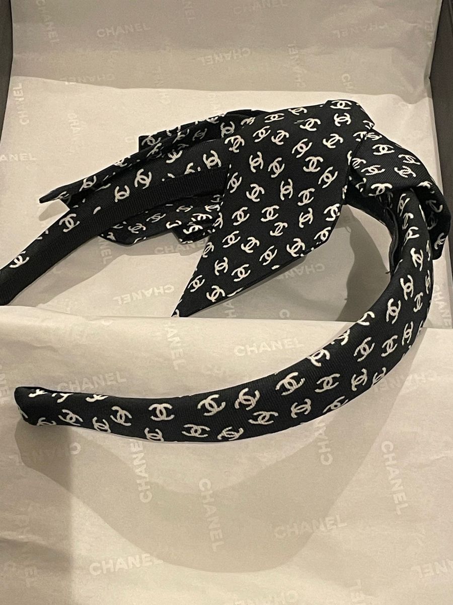 CHANEL シャネル カチューシャ ココマーク リボン リュバン CHANEL シャネル カチューシャ ココマーク リボン リュバン