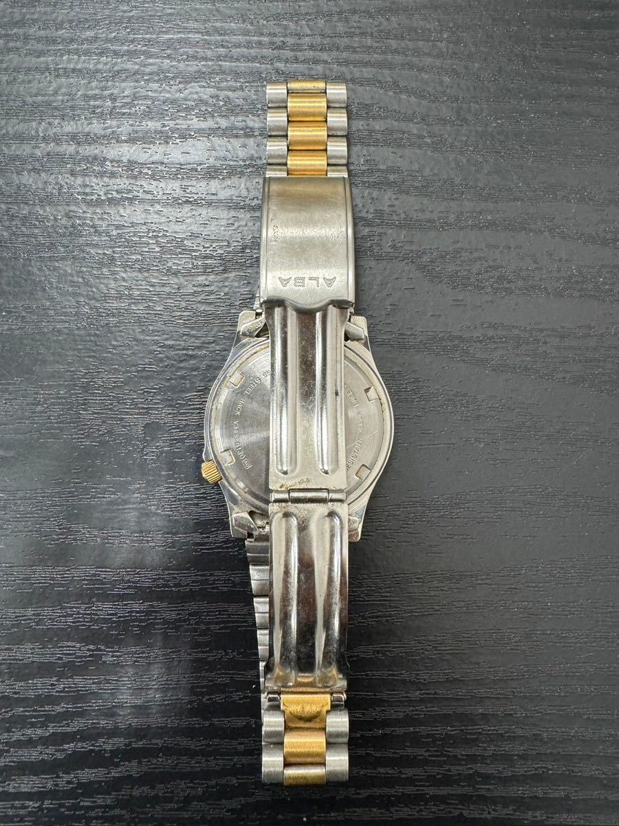 △ALBA アルバ 腕時計 V348-6130 AQUA GEAR SEIKO セイコー デイデイト ジャンク品(KS12-87)_画像5