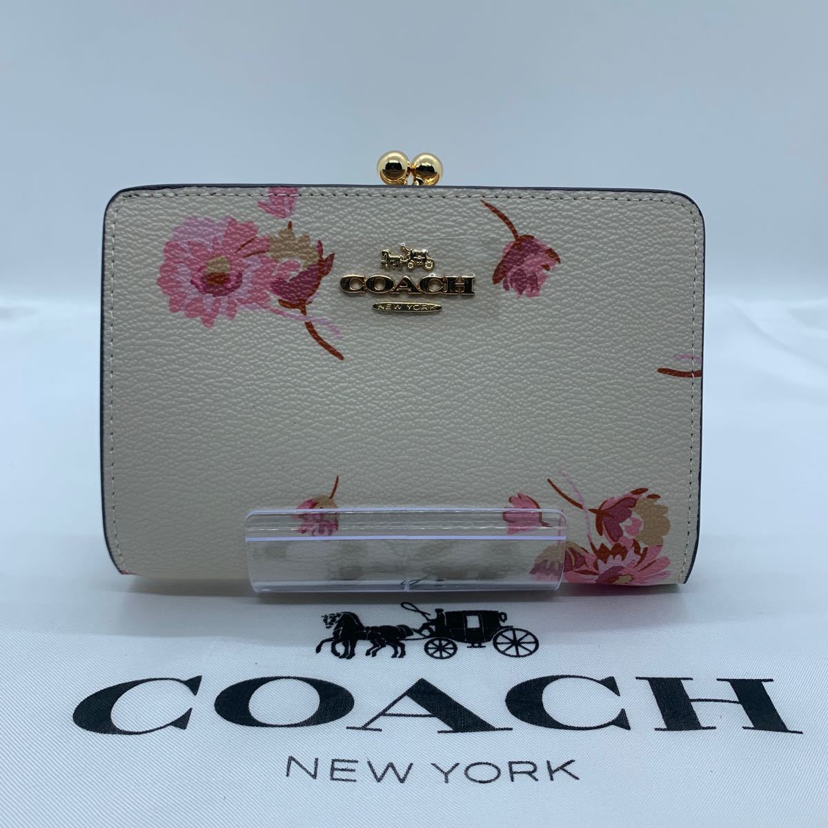 新品未使用 COACH マルチ フローラル キスロック ミディアム