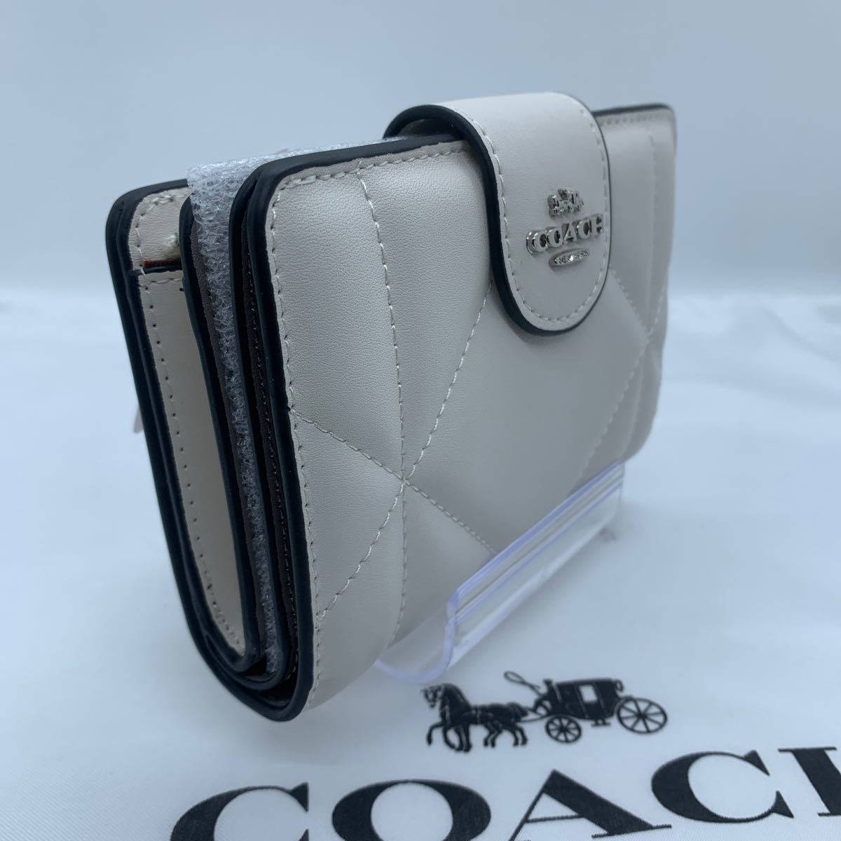 新品未使用　コーチ COACH 女性用折り財布　ホワイトCM997_画像2