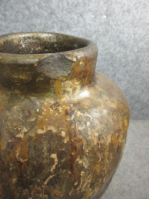 Echizen . "hu" pot [B22918] height 31cm diameter 24.5cm Shizen Yu antique old . old fine art 