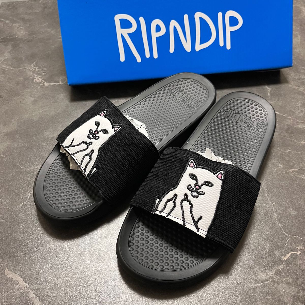 RIPNDIP Lord Nermal Slides CorduroyBlack