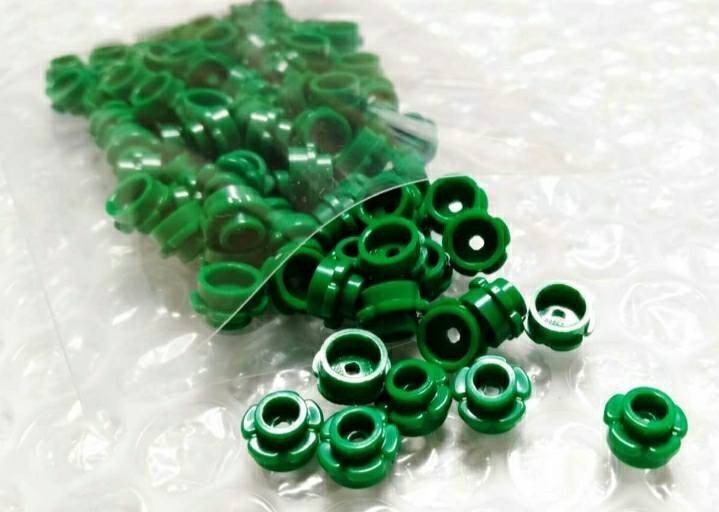 100個　1×1　緑　花　LEGO　レゴ　未組み立て　未使用　パーツ　部品　葉_画像1