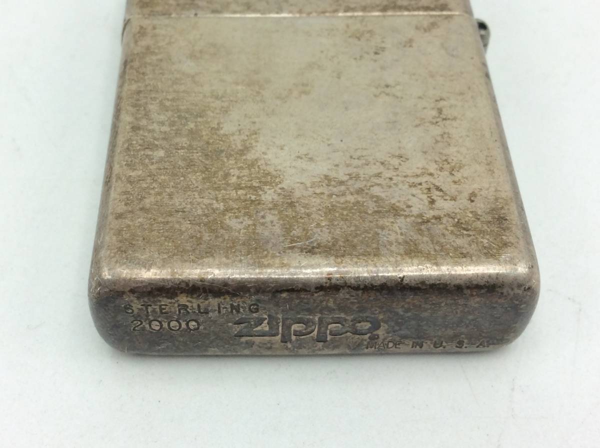 GG8□＜火花確認済み＞無地 ZIPPO ライター ジッポー STERLING 2000 スターリング 現状品 着火未確認 □_画像5