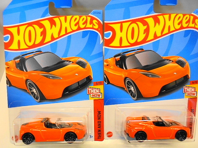 Hotwheels テスラ ロードスター ホットウィール ミニカー 2台セットの画像1