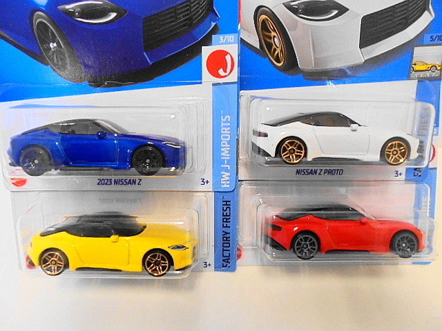 Hotwheels ニッサン Z ホットウィール ミニカー 4台セット プロト 2023 フェアレディ 新型_画像2