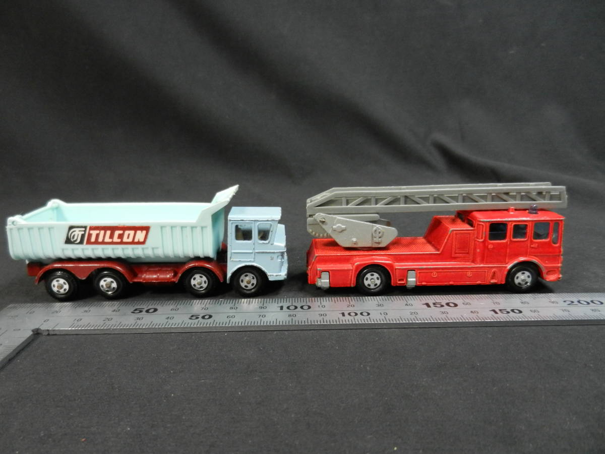 LONESTAR IMPY 24 FODEN HALF CAB TIPPER MERRYWEATHER H.T.T.L FIRE ENGINE 2台まとめて 箱なし イギリス製 ロンスター ダンプカー 消防車_画像5