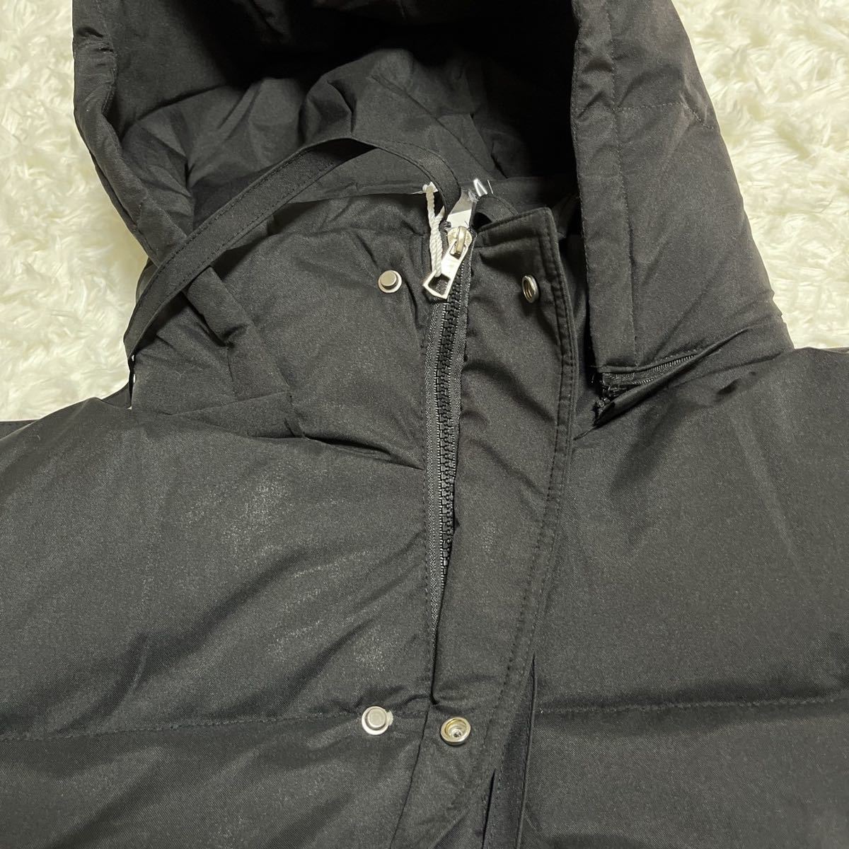Mサイズ 中綿 ダウンジャケット ダウンコート フード付き アウター ブラック 497 軽量 保温 防寒コート