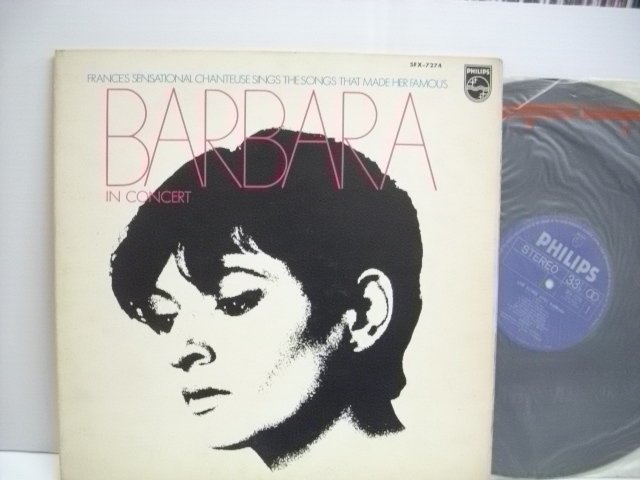 [ダブルジャケットLP] BARBARA バルバラ / UNE SOIREE AVEC オランピア劇場のバルバラ 国内盤 日本フォノグラム SFX-7274 ◇51203_画像1