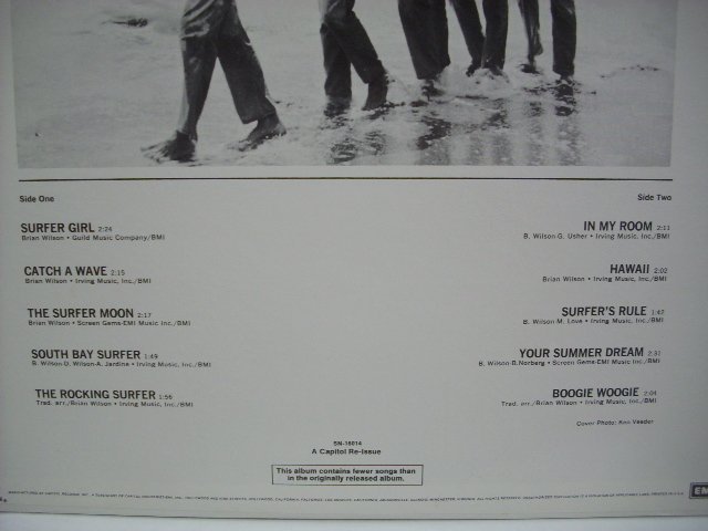 [LP] THE BEACH BOYS ザ・ビーチ・ボーイズ / SURFER GIRL サーファー・ガール US再発盤 CAPITOL N-16014 ◇51211_画像3