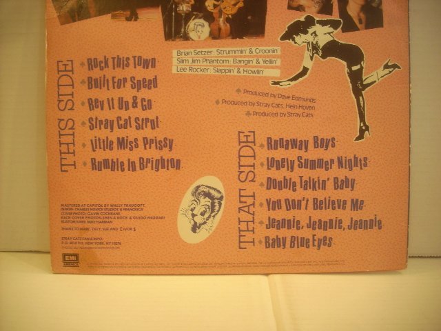 ● 輸入USA盤 LP STRAY CATS / BUILT FOR SPEED ストレイ・キャッツ ビルト・フォー・スピード 1982年 EMI ST-17070 ◇r51215の画像3