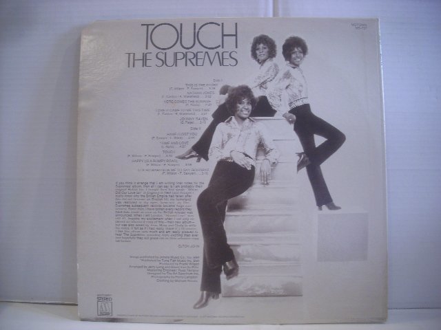 ● 輸入USA盤 LP THE SUPREMES / TOUCH ザ・スプリームス タッチ モータウン 1971年 MOTOWN MS-737 ◇r51222_画像2