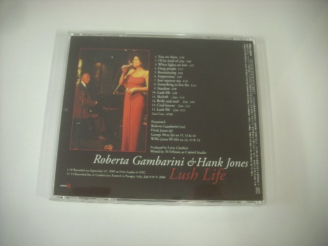 ■ CD ROBERTA GAMBARINI & HANK JONES / LUSH LIFE ロバータ・ガンバリーニ＆ハンク・ジョーンズ 55 Records FNCJ-5519 ◇r51222_画像2