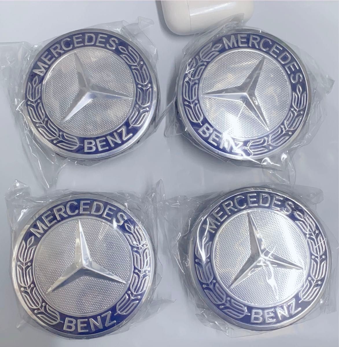 メルセデスベンツ　ホイールキャップ75mm 4個セット Mercedes-Benz メルセデスベンツ   ダークブルー