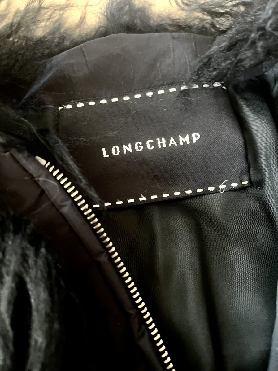 LONGCHAMP★ロンシャン★カルガンラムファー切替ジャケット★34万_画像9