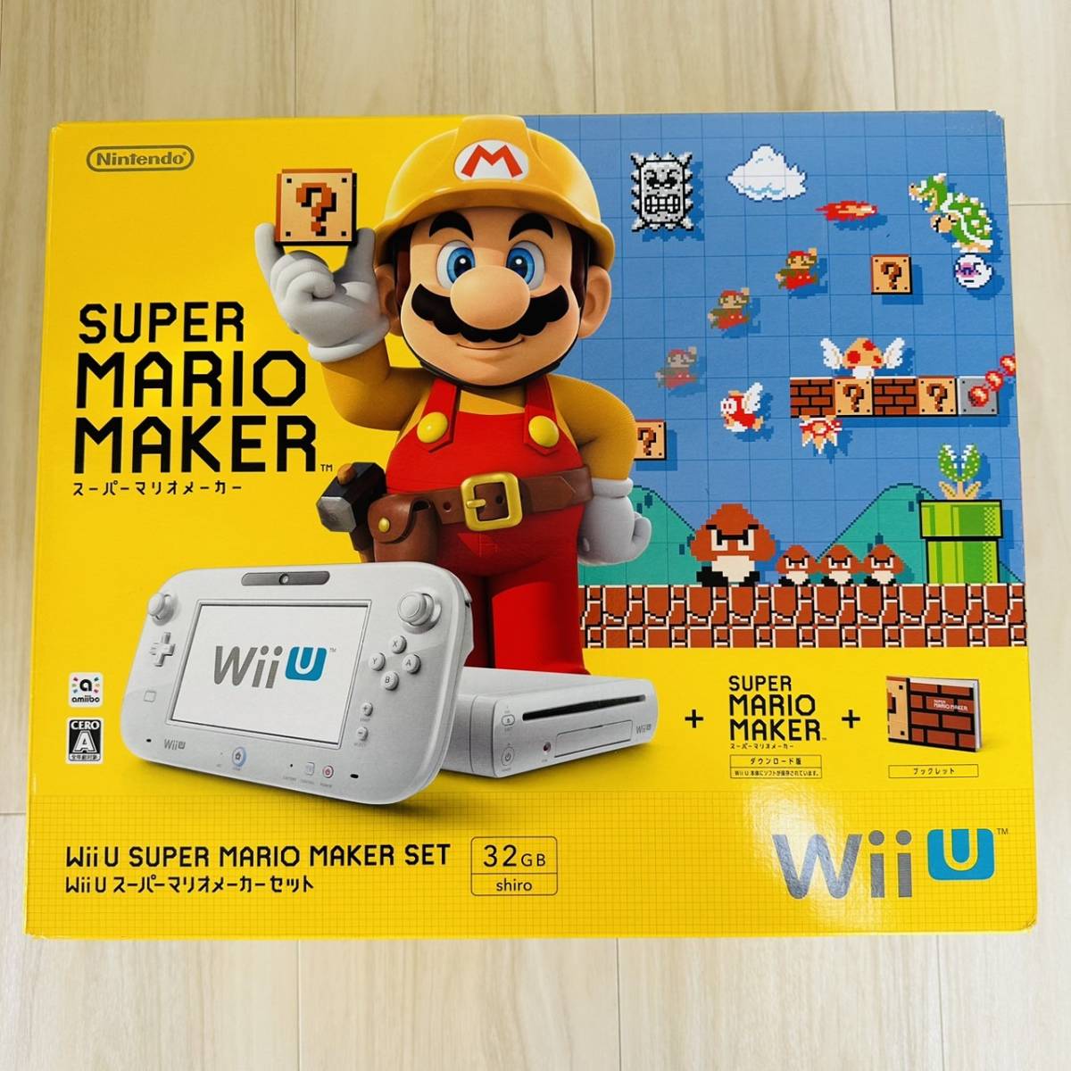 ■1円〜任天堂 Nintendo Wii U スーパーマリオメーカー セット 32GB shiro ゲーム機_画像1