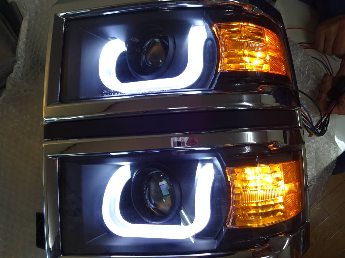  Chevrolet Silverado head light left right after market goods projector 