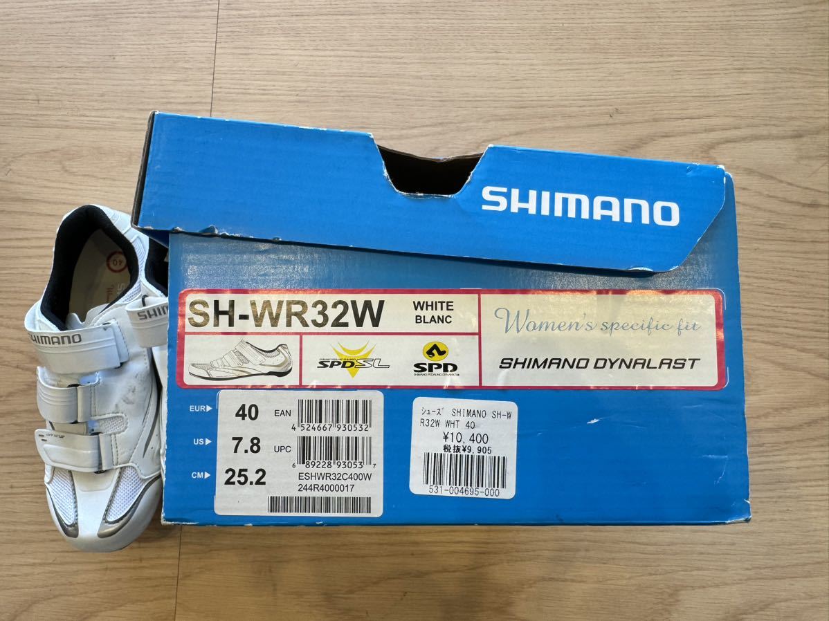 ■未使用品■SHIMANO シマノ SH-WR32W SPDクリート付 レディースサイズ ロードシューズ サイクル ビンディング SPD ロードバイクP0230の画像6